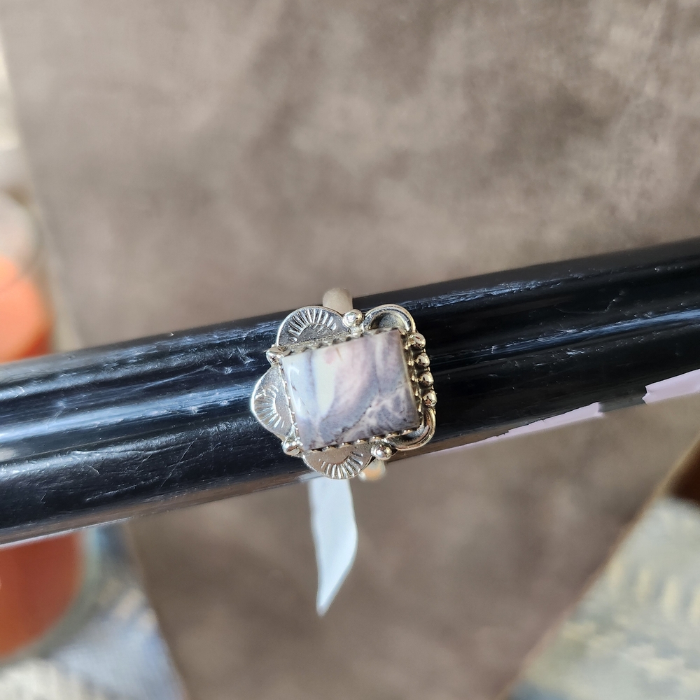 Porcelain Jasper Sterling Silver Ring | 925 Statement Stone | Boho Artisan - Picture 13 of 14